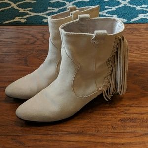 Suede "cowboy" boots (Zara Basic Collection)